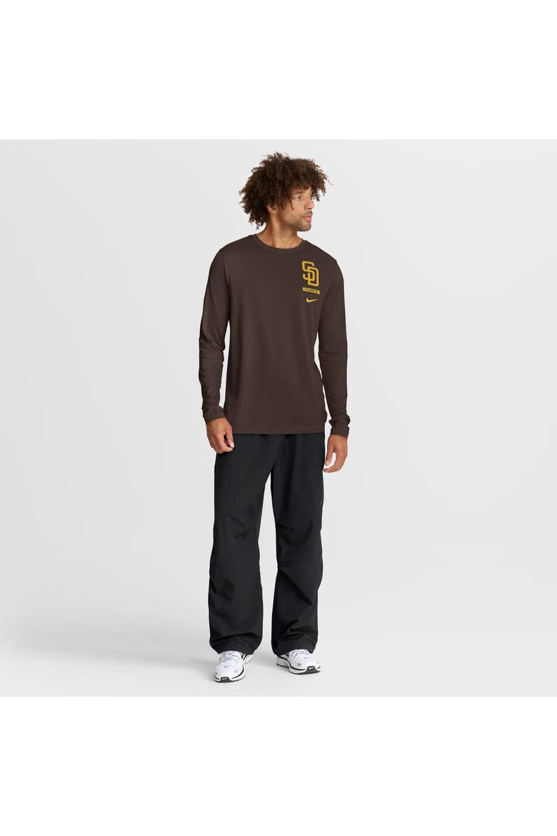 Men's Nike Brown San Diego Padres 2-Hit Legend Dri-FIT Long Sleeve T-Shirt, Alternate, color, Brown