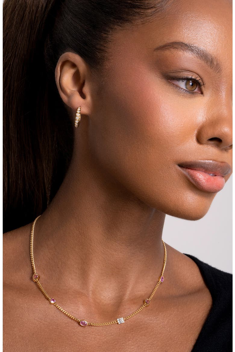 Small Florentine Diamond Hoop Earrings (Nordstrom Exclusive), Alternate, color, 18K YELLOW GOLD