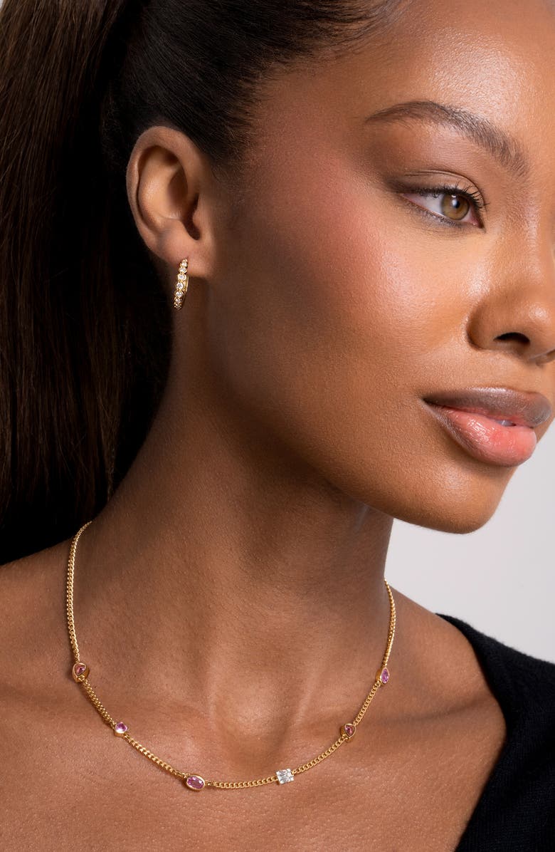 Bony Levy Small Florentine Diamond Hoop Earrings, Alternate, color, 18K Yellow Gold