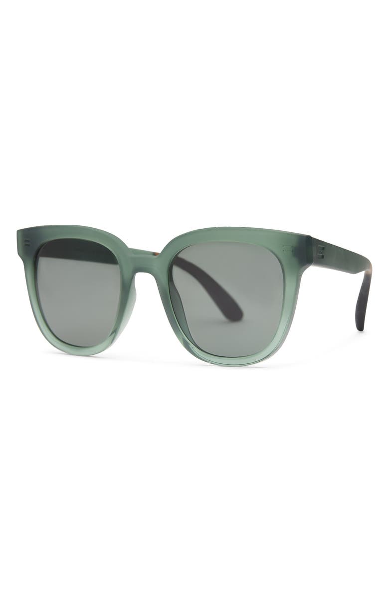 TOMS Juniper 54mm Round Sunglasses, Alternate, color, Spruce Crystal Fade/ Green
