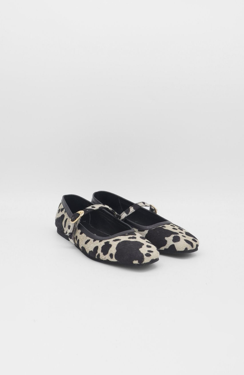 STIVALI NEW YORK Tribeca Mary Jane Ballet Flat, Main, color, Black Cowhide Leather