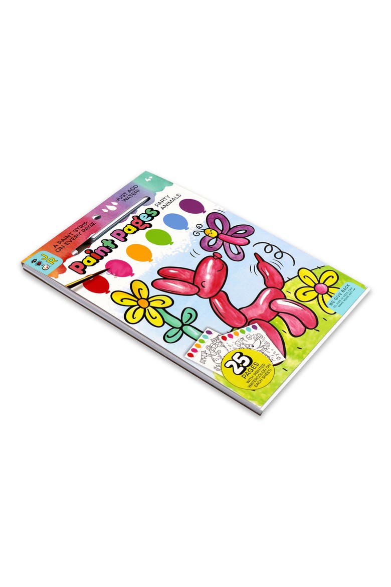 Paint Pages Party Animals Watercolor Book, Alternate, color, MULTI