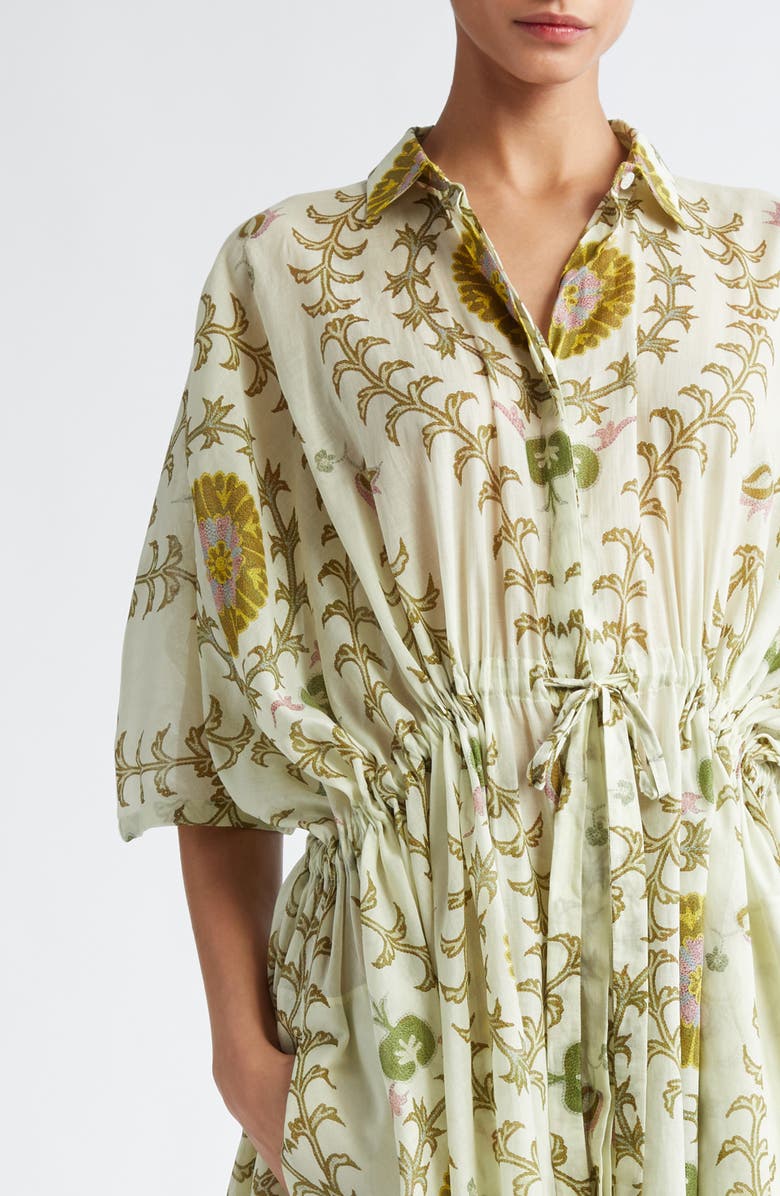 Giambattista Valli Botanical Print Cotton Voile Shirtdress, Alternate, color,