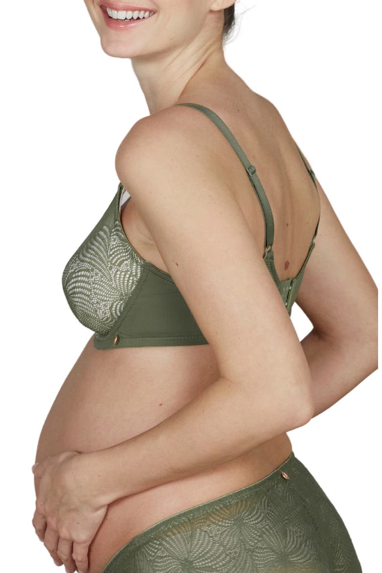 Dahlia Maternity/Nursing Bra, Alternate, color, KHAKI