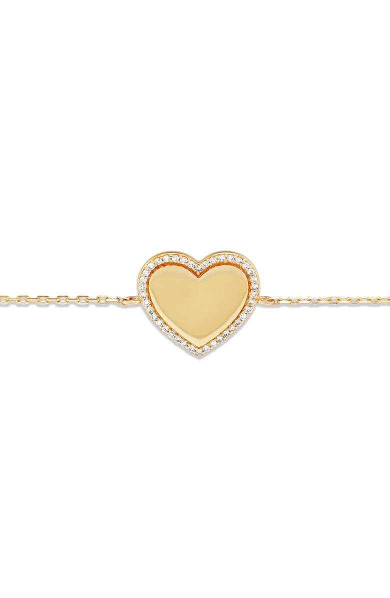 Frankie & Zoe Diamond Heart Bracelet, Alternate, color, Yellow Gold