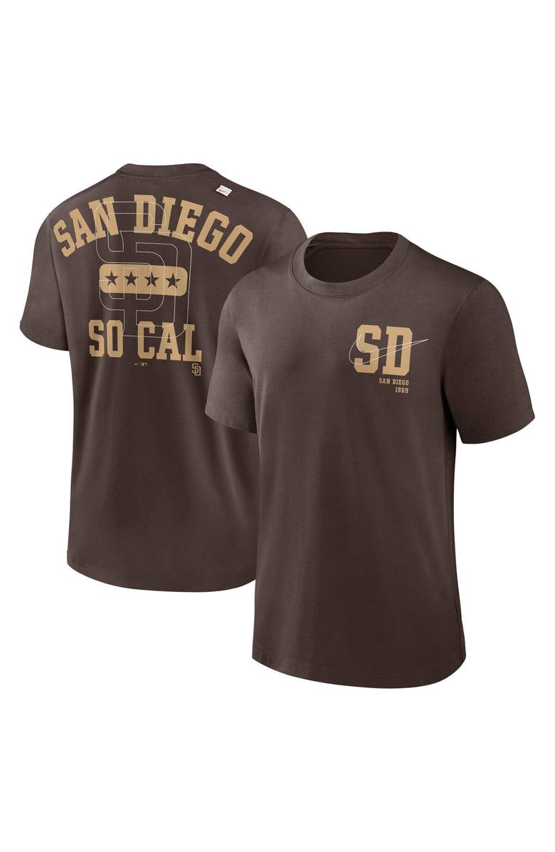 Nike Men's Nike Brown San Diego Padres Statement Game Over T-Shirt, Main, color, Brown