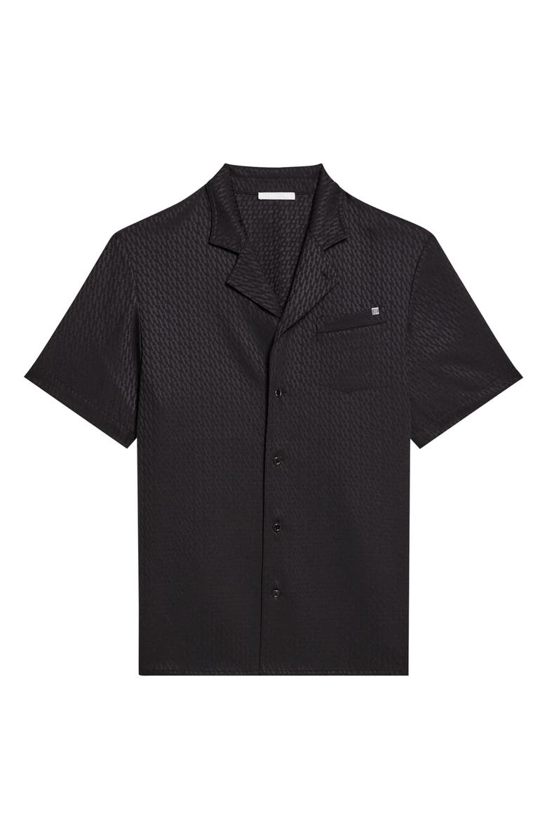 Helmut Lang Modest Jacquard Satin Camp Shirt, Alternate, color, 