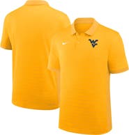 Nike Men's Nike Gold West Virginia Mountaineers 2025 Early Season Coaches Sideline Victory Stripe Performance Polo