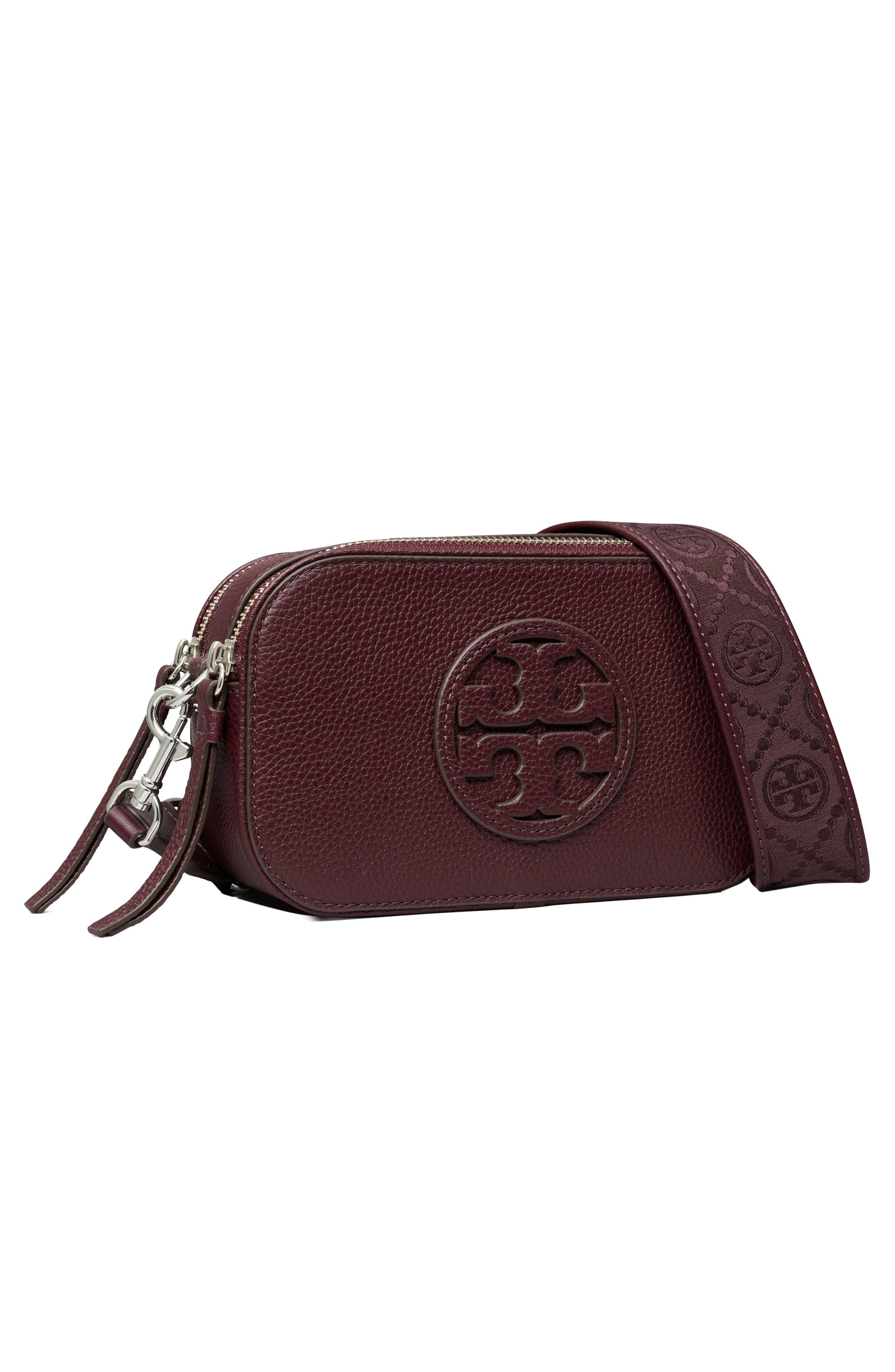 Mini Miller Leather Crossbody Bag, Alternate, color, DARK CARMINE