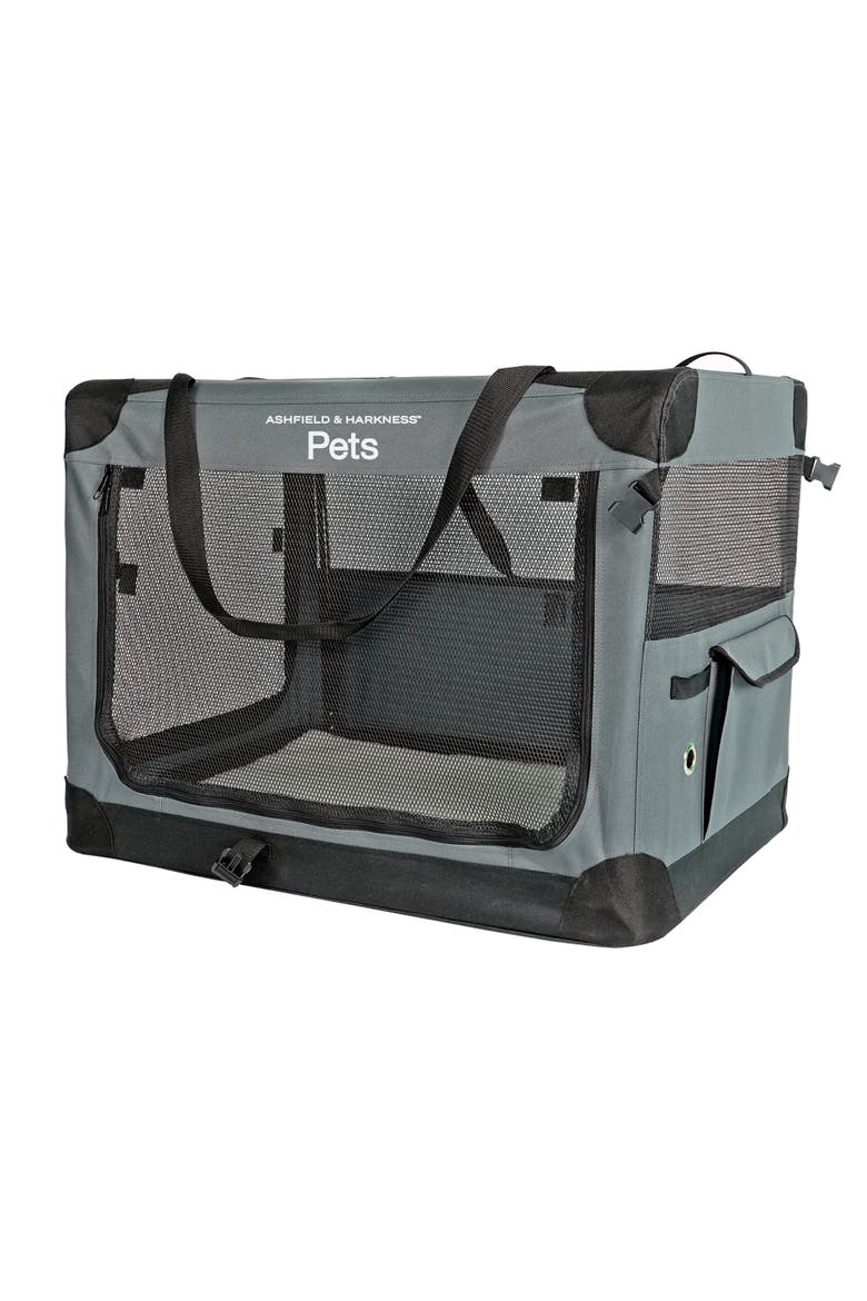 30 Inch Collapsible Soft Dog Crate, Main, color, Gray
