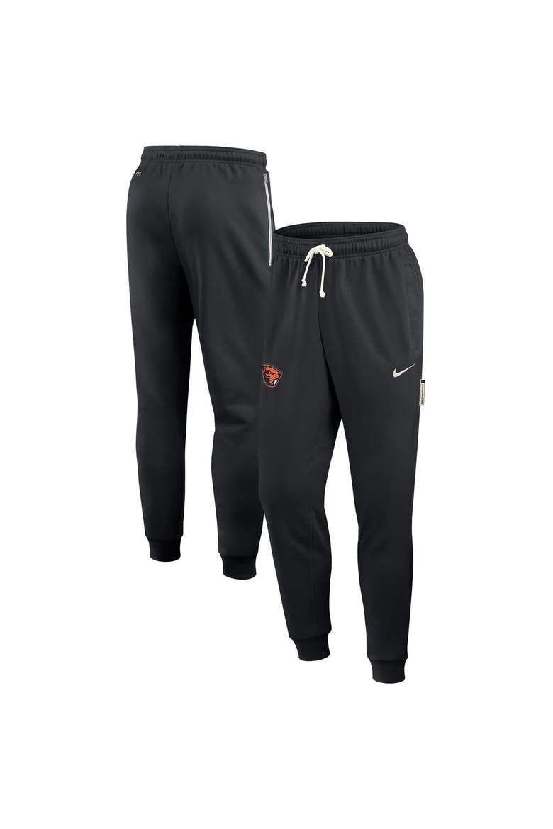 Men's Nike Black Oregon State Beavers 2025 Sideline Standard Issue Dri-FIT Taper Sweatpants, Main, color, Black