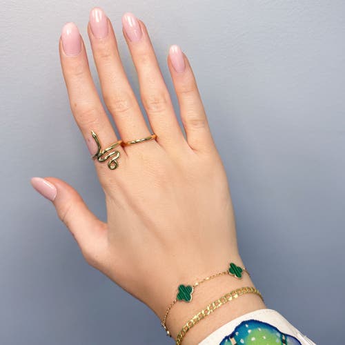 The Lovery Fine Jewelry Golden Snake Ring In Gold