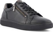 Dune London Tribute Zip-Up Leather Sneaker