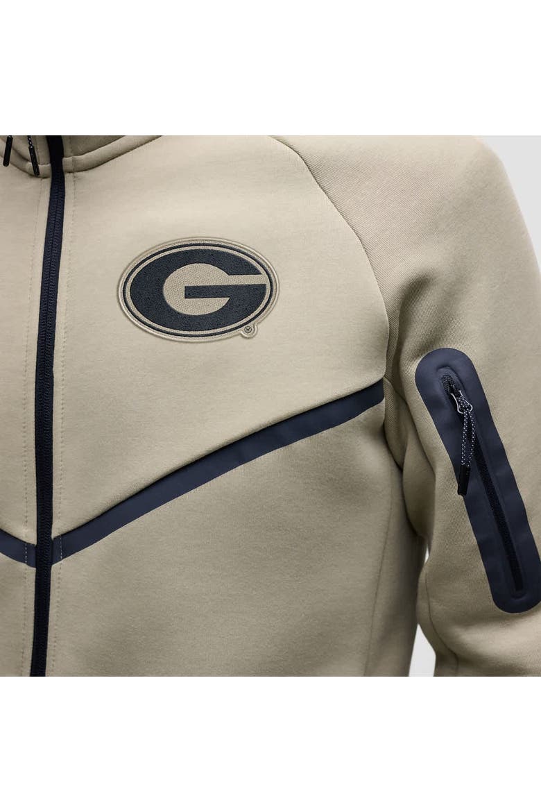Men's Nike Olive Georgia Bulldogs Tech Fleece Full-Zip Windrunner Hoodie, Alternate, color, Olive
