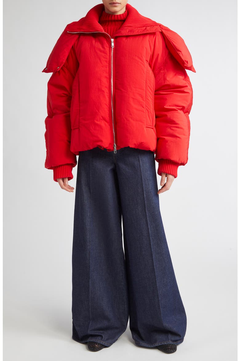 Glizia Down Puffer Jacket, Alternate, color, RED