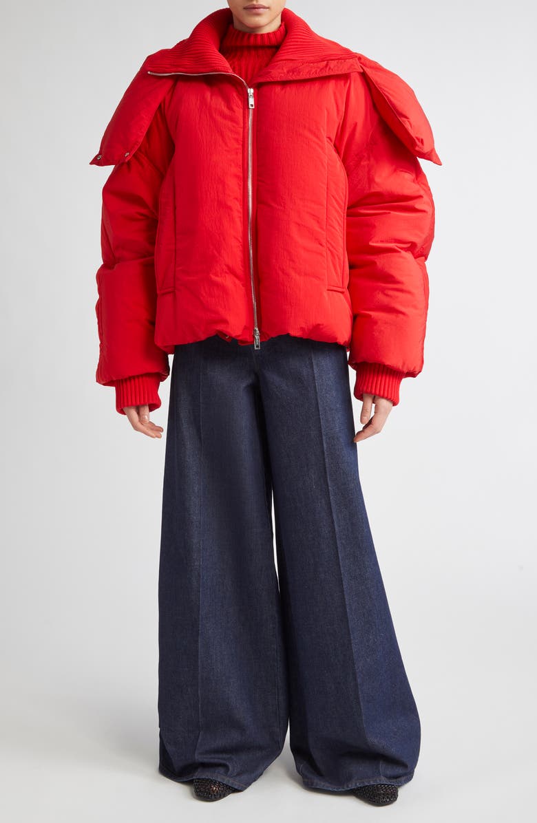 SPORTMAX Glizia Down Puffer Jacket, Alternate, color, Red