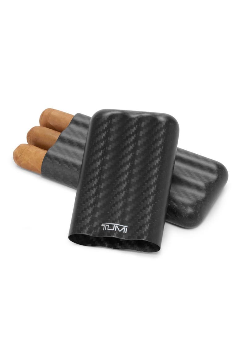 Golf Cigar Case, Alternate, color, CARBON
