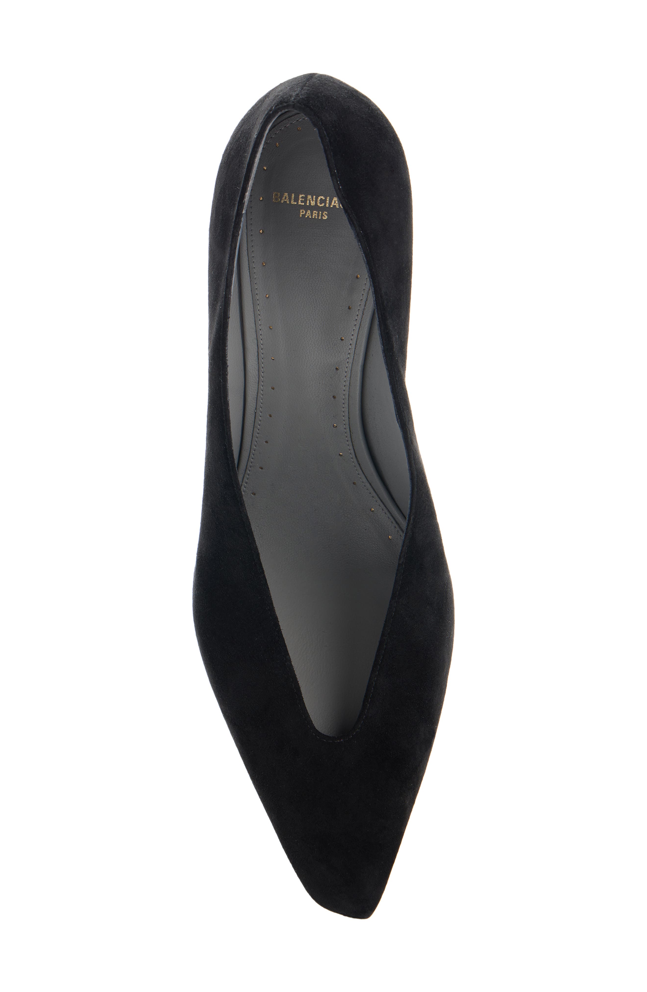 Balenciaga Duchesse Pointed Toe Pump, Alternate, color, Black