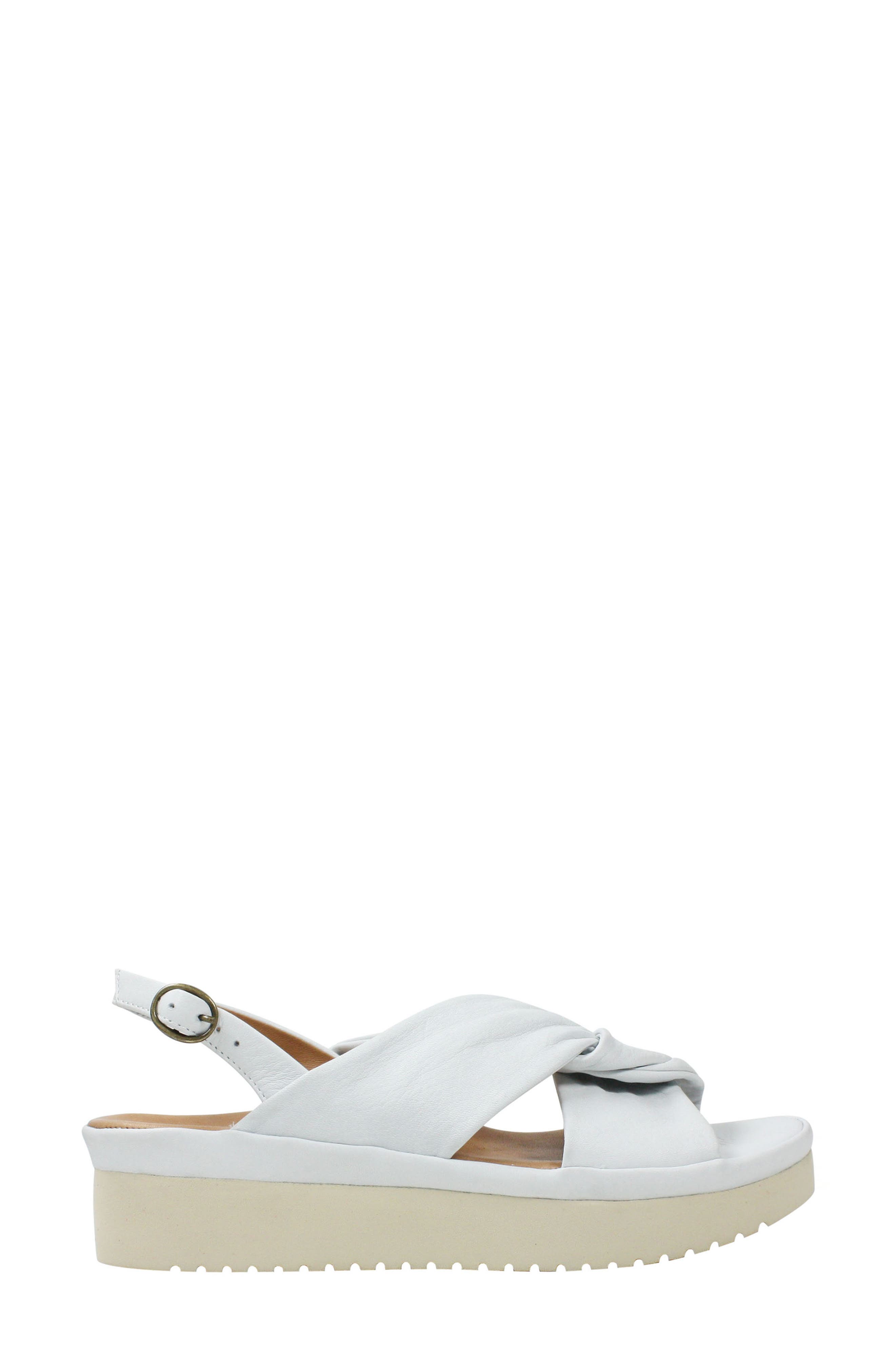 L'Amour de Pieds Amiens Slingback Platform Sandal, Alternate, color, WHITE LEATHER