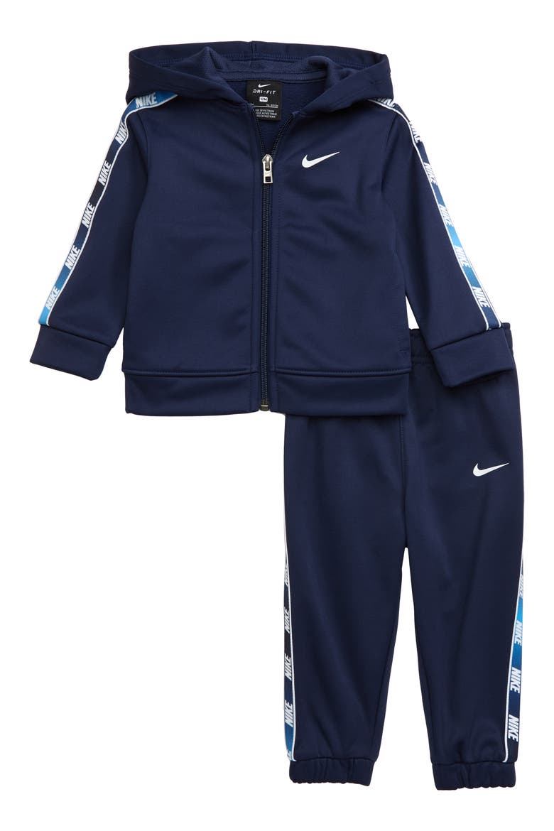 Therma Gradient Taping Dri-FIT Zip Hoodie & Pants Set, Main, color, MIDNIGHT NAVY