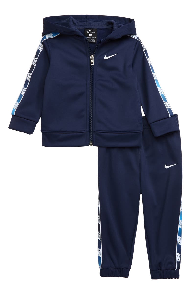 Nike Therma Gradient Taping Dri-FIT Zip Hoodie & Pants Set, Main, color, 