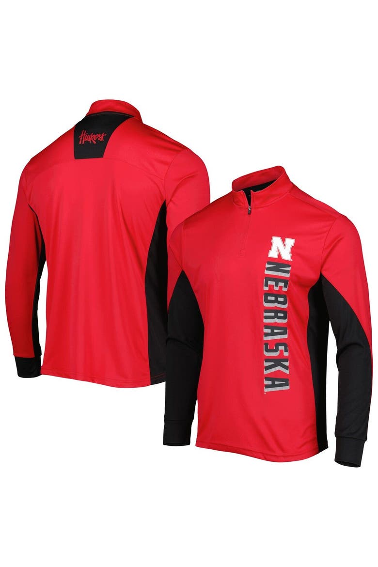 Men's Colosseum Scarlet Nebraska Huskers Bart Quarter-Zip Windshirt, Main, color, Scarlet