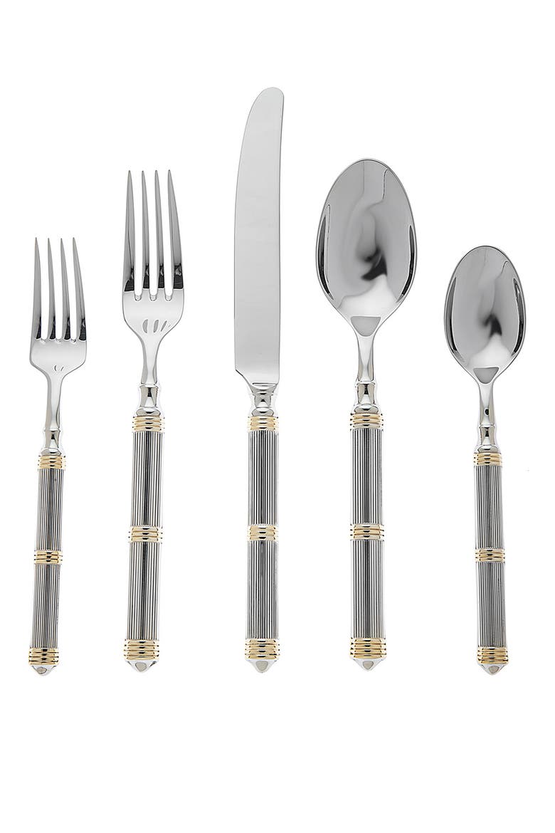 Castello 20-Piece Flatware Set, Main, color, GOLD