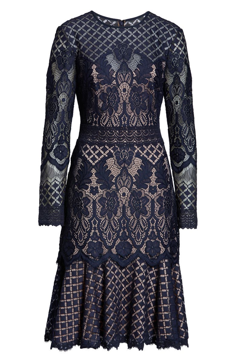 Tadashi Shoji Long Sleeve Lace Cocktail Dress, Alternate, color,