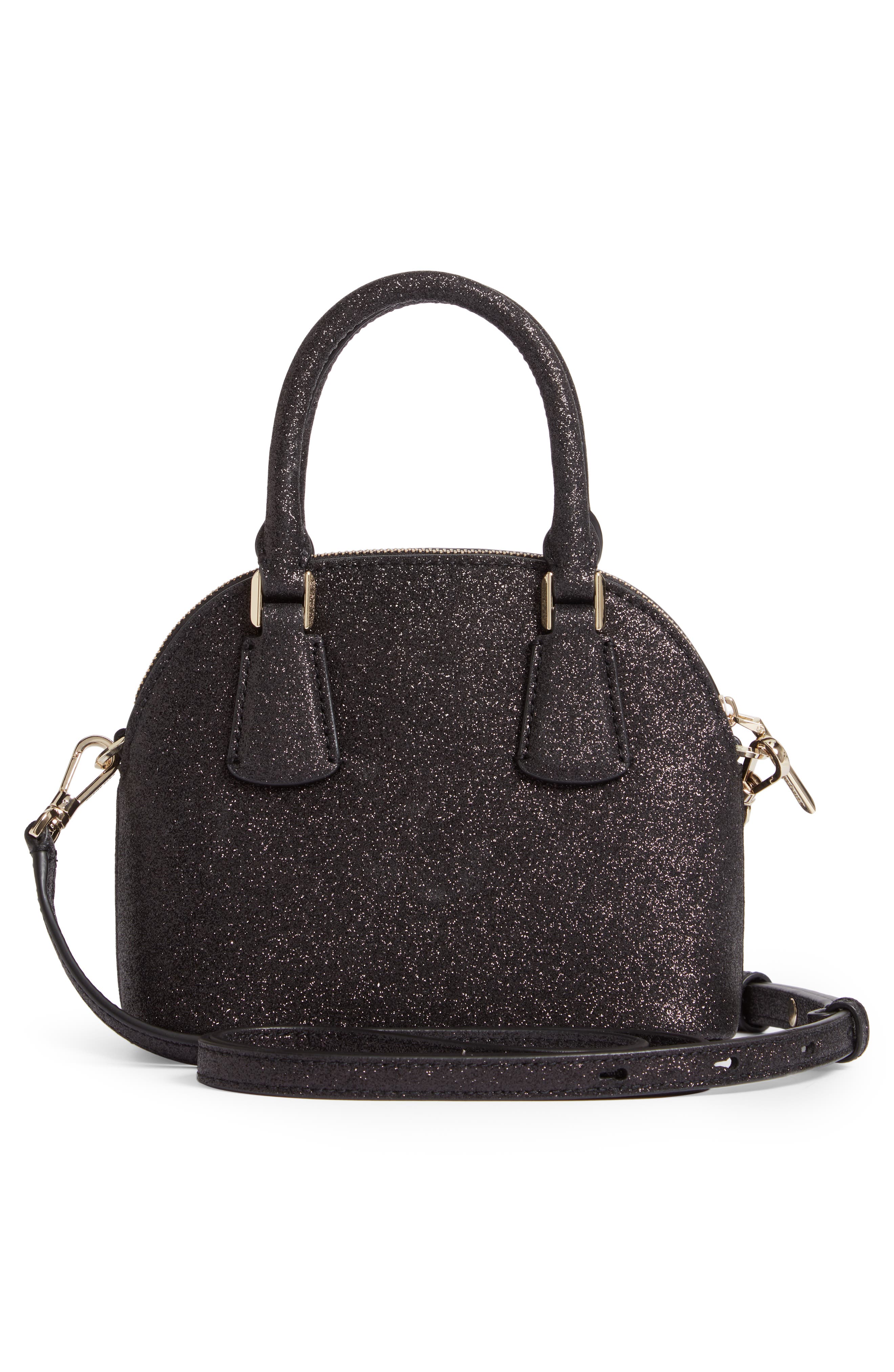 Kate Spade New York mini sylvia glitter dome satchel, Alternate, color, 