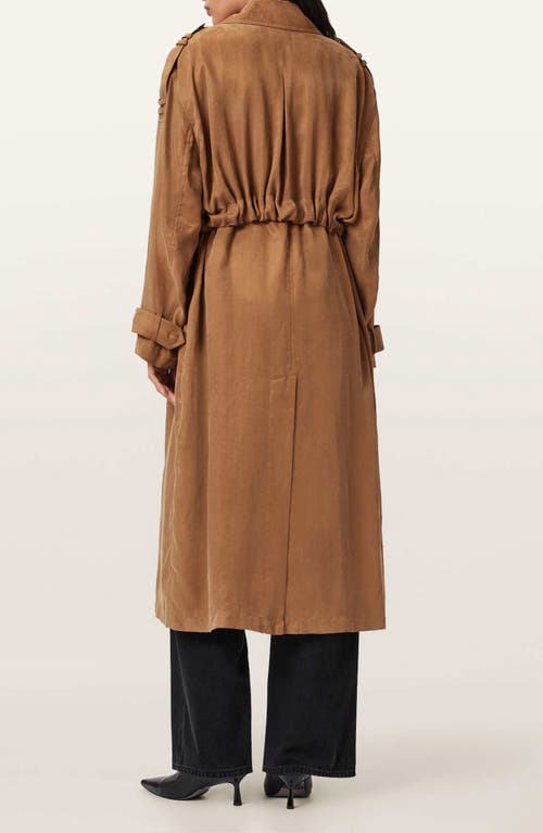Allsaints Linnie Trench Coat In Animal Print