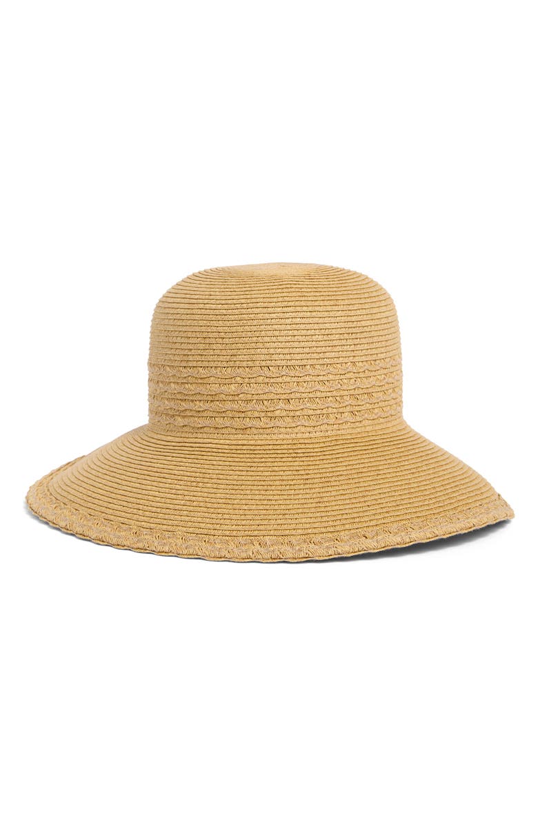 Nine West Floppy Sun Hat, Main, color, Heather Tan