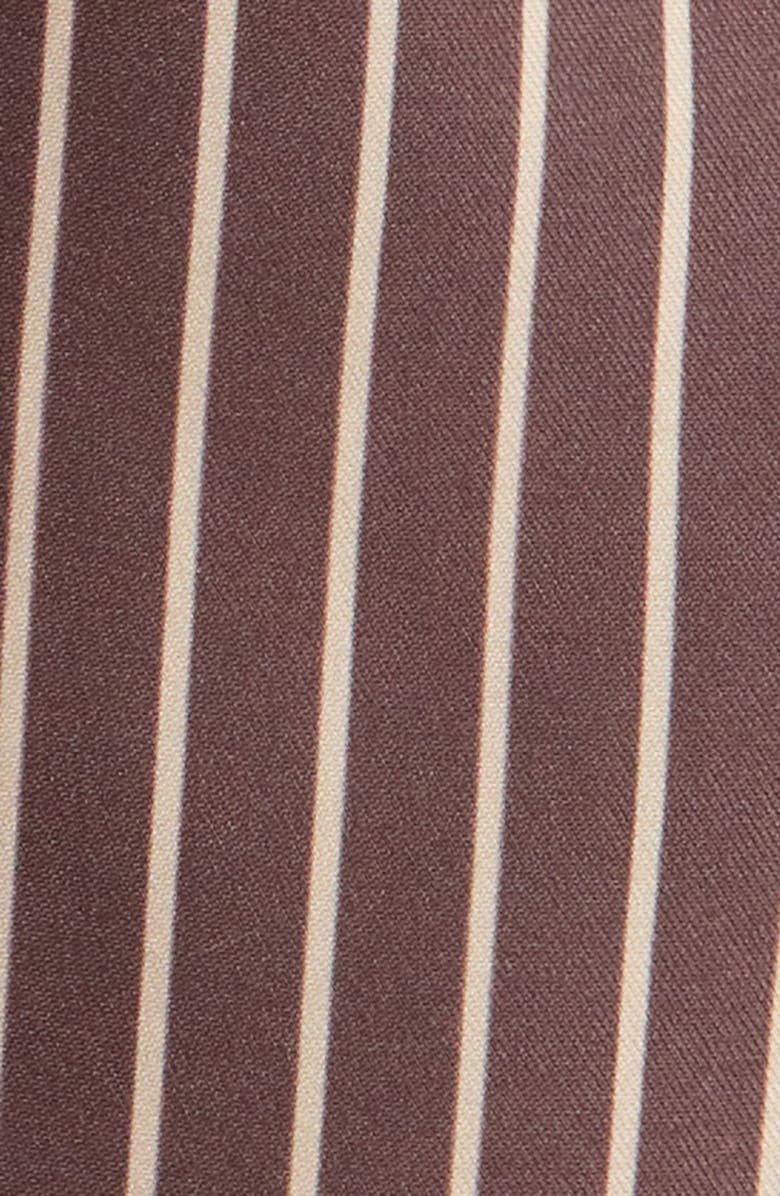 PacSun Bailey Pinstripe Swim Trunks, Alternate, color, Brown/ Tan