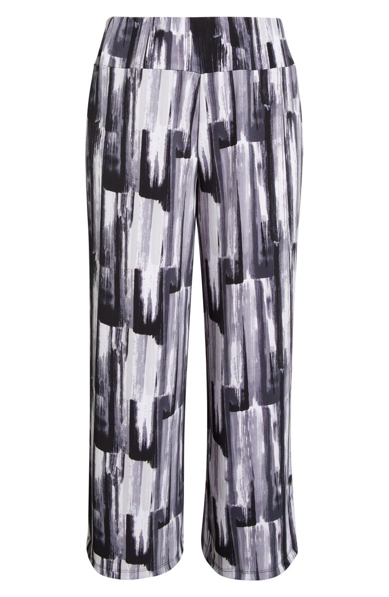 Vikki Vi Abstract Print Wide Leg Pants, Alternate, color, Brushstroke