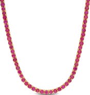 Julianna B. Gemstone Tennis Necklace 14k Gold