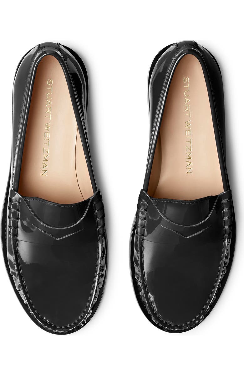 Stuart Weitzman Lottie Penny Loafer, Alternate, color, Black Patent
