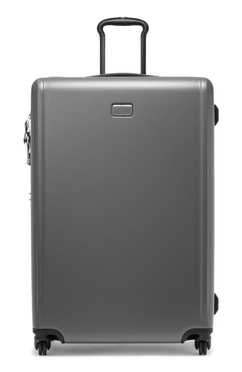 Large Expandable Hardside Checked Spinner Suitcase