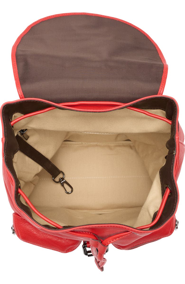 Longchamp LC3D Small Leather Backpack, Alternate, color, Vermilion