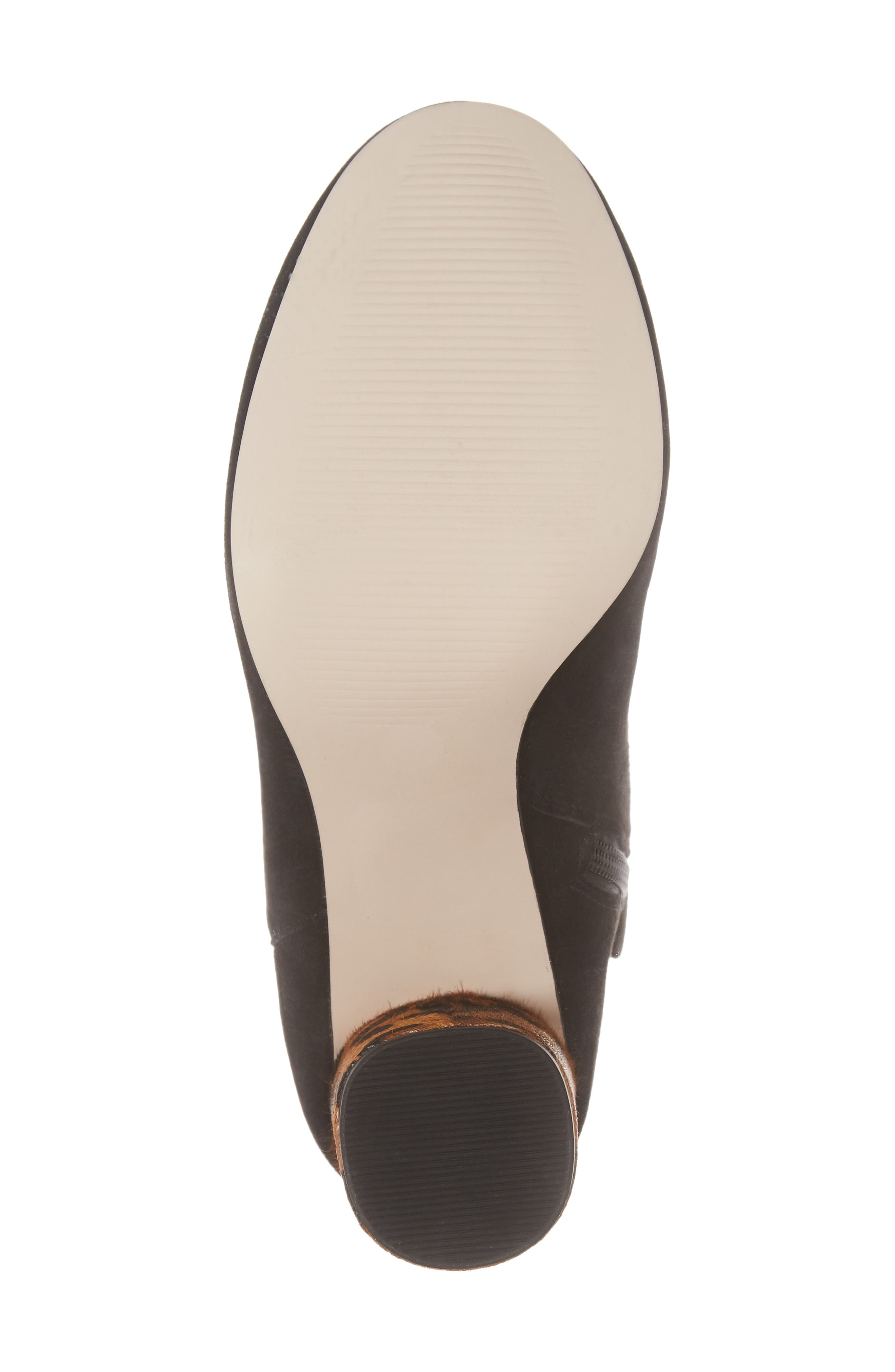 Mulholland Embroidered Boot, Alternate, color, BLACK WITH LEOPARD HEEL