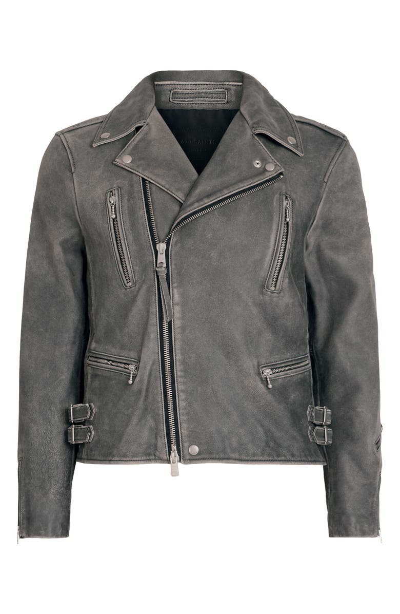 AllSaints Ark Leather Biker Jacket, Alternate, color,