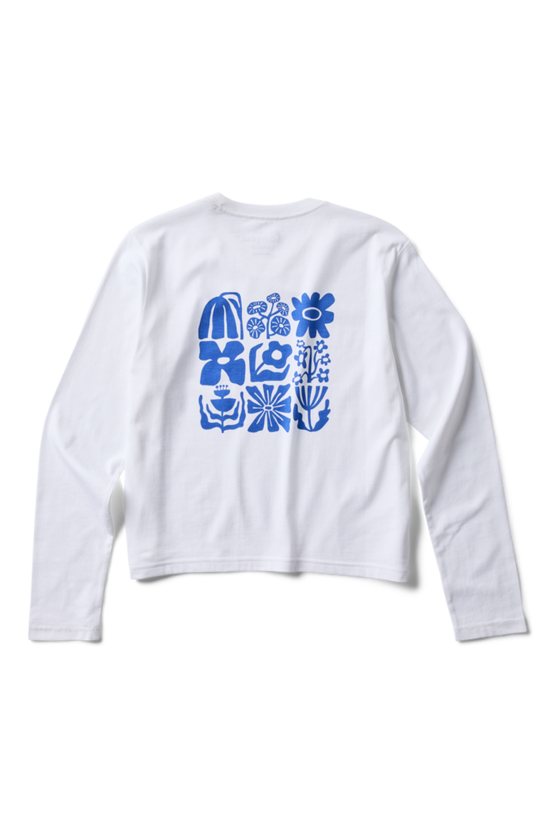 Flower Patch Long-Sleeve T-Shirt - Women's, Alternate, color, White