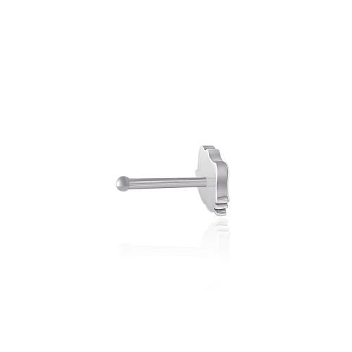 Hello Kitty Authentic 20g Stainless Steel Nose Ring Bone Stud In Metallic