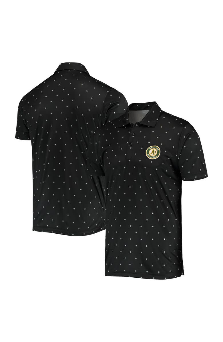 ANTIGUA Men's Antigua Black Oakland Athletics Major Polo, Main, color,