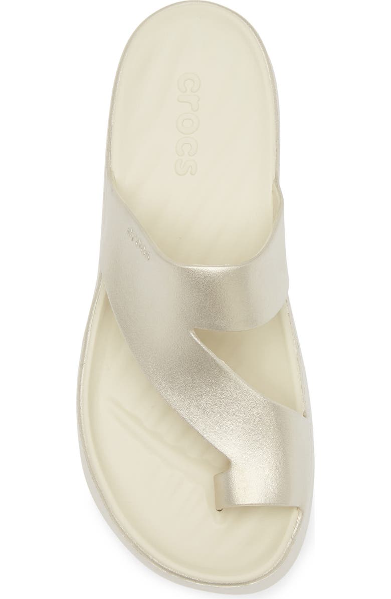 CROCS Getaway Toe Loop Platform Sandal, Alternate, color, Champagne Metallic