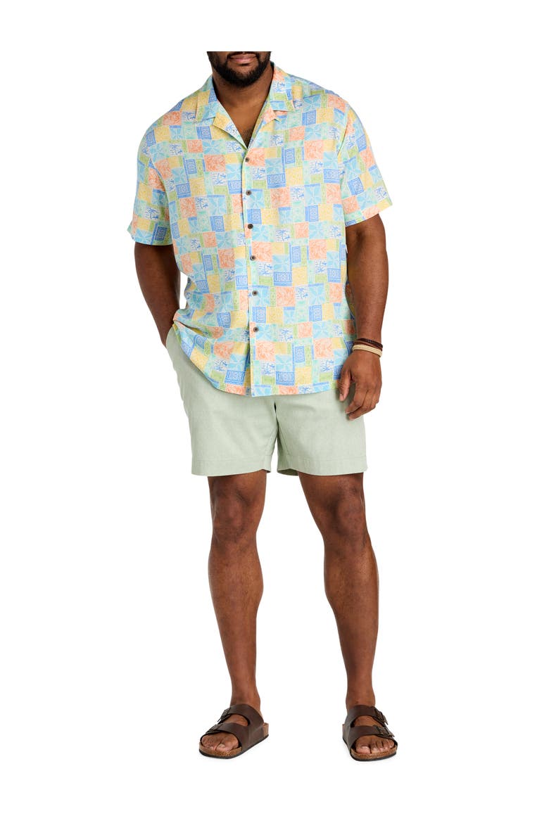 Big & Tall Colorful Paradise Sport Shirt, Alternate, color, MULTI