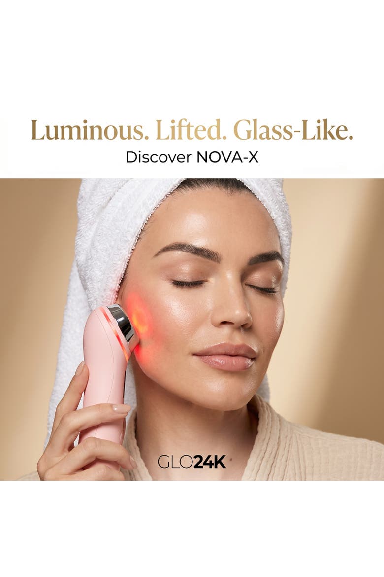 NOVA-X 7 Color LED Skincare Device with Intelligent Voice Guidance, Alternate, color, Pink