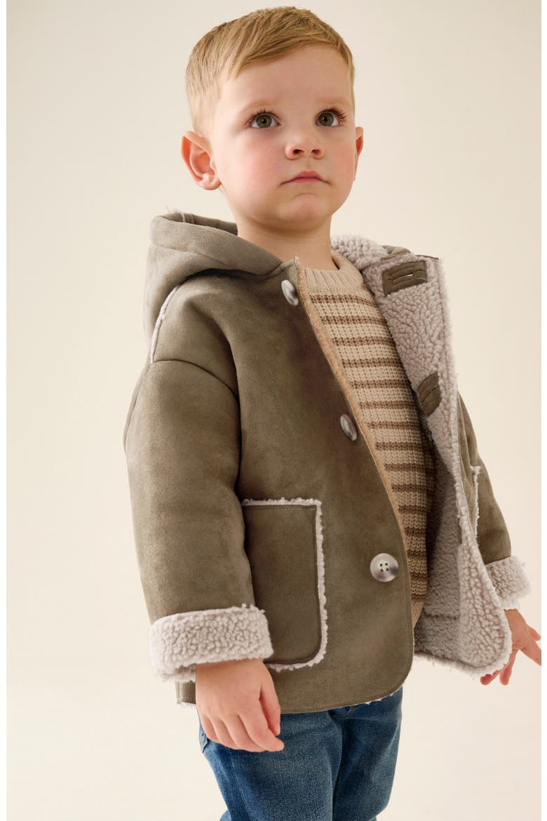 Kids' Faux Shearling Coat, Main, color, NEUTRAL