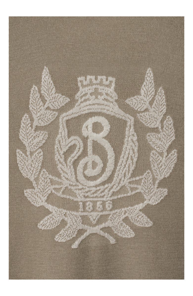 Burberry B Crest Wool Polo Shirt, Alternate, color, Quill