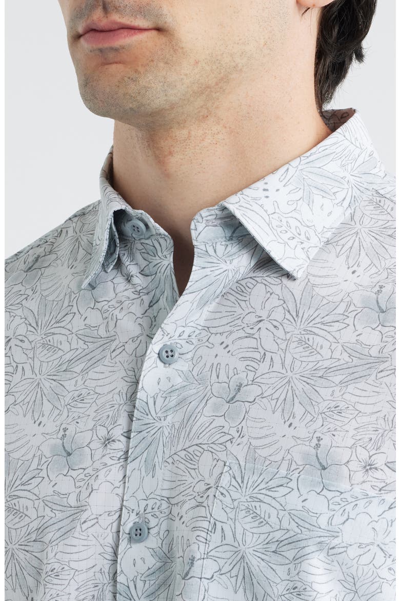 Bahama Coast Poquito Fronds IslandZone® Button-Up Shirt, Alternate, color, GARDEN GATE
