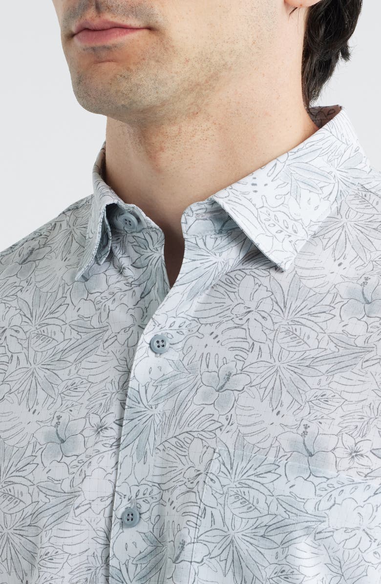 Tommy Bahama Bahama Coast Poquito Fronds IslandZone<sup>®</sup> Button-Up Shirt, Alternate, color, Garden Gate