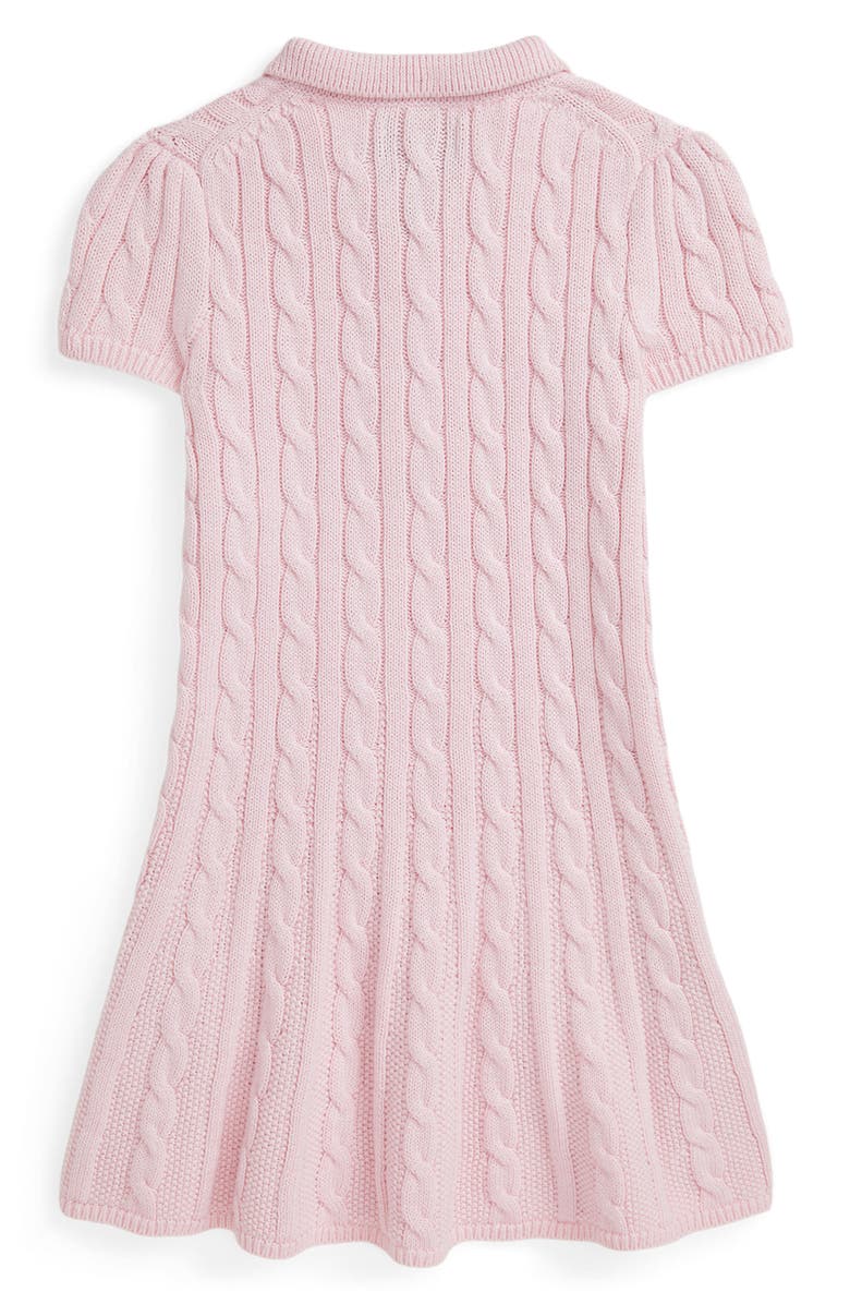 Polo Ralph Lauren Kids
 Cable Knit Sweater Dress, Alternate, color, Hint Of Pink W/ Nevis